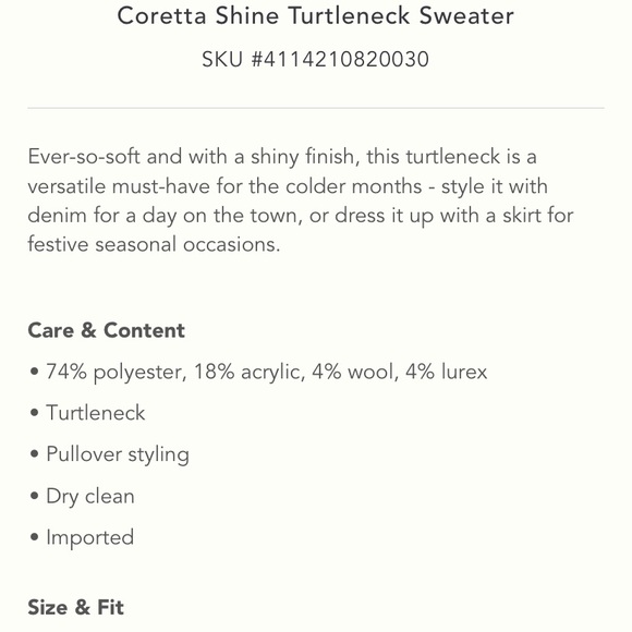 Anthropologie CORETTA SHINE TURTLENECK SWEATER - Picture 3 of 11